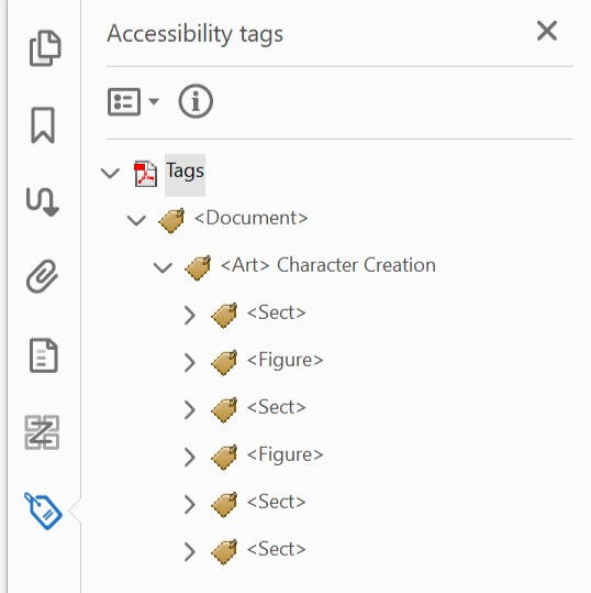 Accessibility Tags Icon Key VAST Guides